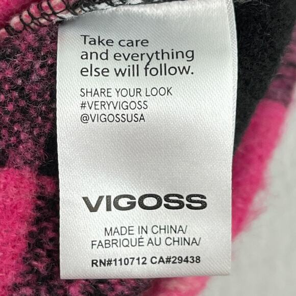 Vigoss Plaid Crop Shacket Jacket Pink Multi Women's Size Medium - Picture 14 of 15